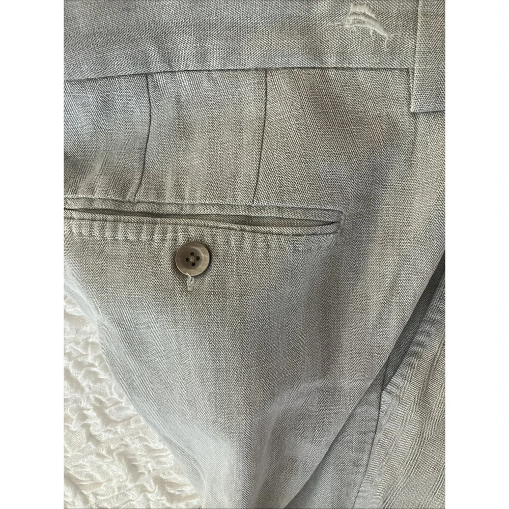 Tommy Bahama Golf Pants Havana Herringbone 36 X 30 Tan Beige Silk
